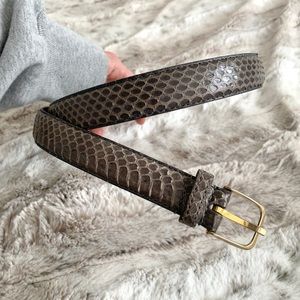 Vintage Genuine Snakeskin Leather Belt